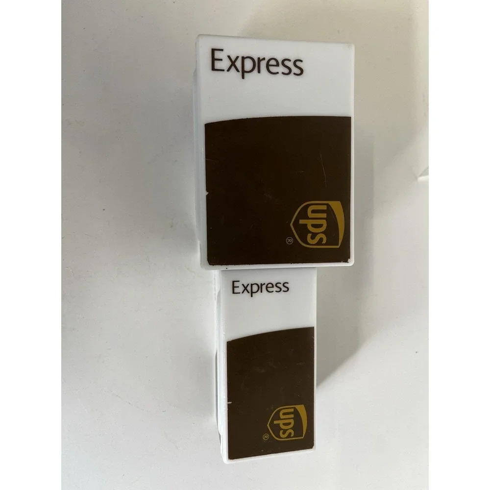 Radio‎ Flyer UPS Express Plastic Storage Boxes Trinkets 2 Pc w Lids